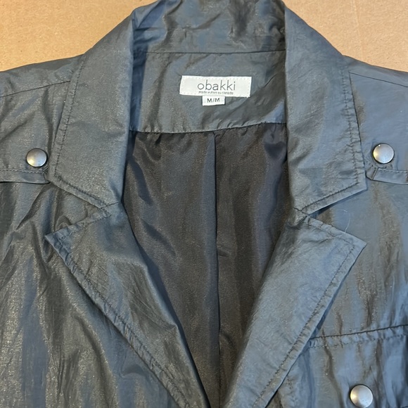 Obakki Cotton Silk Lightweight Black Jacket size M - Picture 9 of 11
